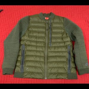 Nike Olive Green puffer bomber jacket sz Large